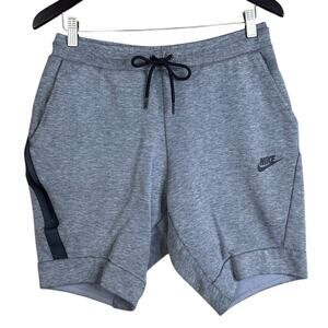 Nike Tech Fleece Athletic Shorts Carbon Heather Cool Grey Black Size Small